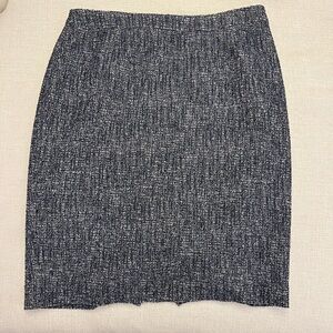 Elegant Marled Blue Pencil Skirt